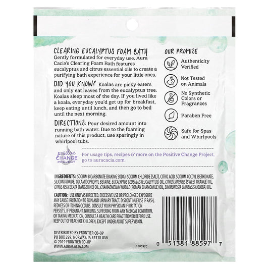 AURA CACIA Foam Bath Clearing Eucalyptus 70.9G