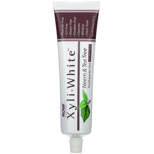 NOW Solutions Xyliwhite Neem & Tea Tree Toothpaste Gel with mint flavour 181G