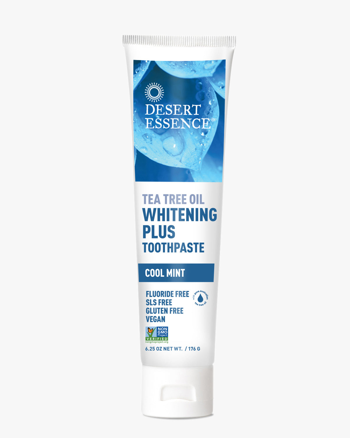 DESERT ESSENCE TEA TREE OIL WHITENING PLUS COOL MINT Toothpaste 176G