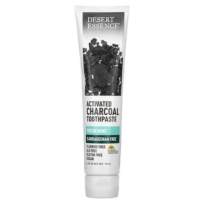 DESERT ESSENCE ACTIVATED CHARCOAL TOOTHPASTE - FRESH MINT 176G
