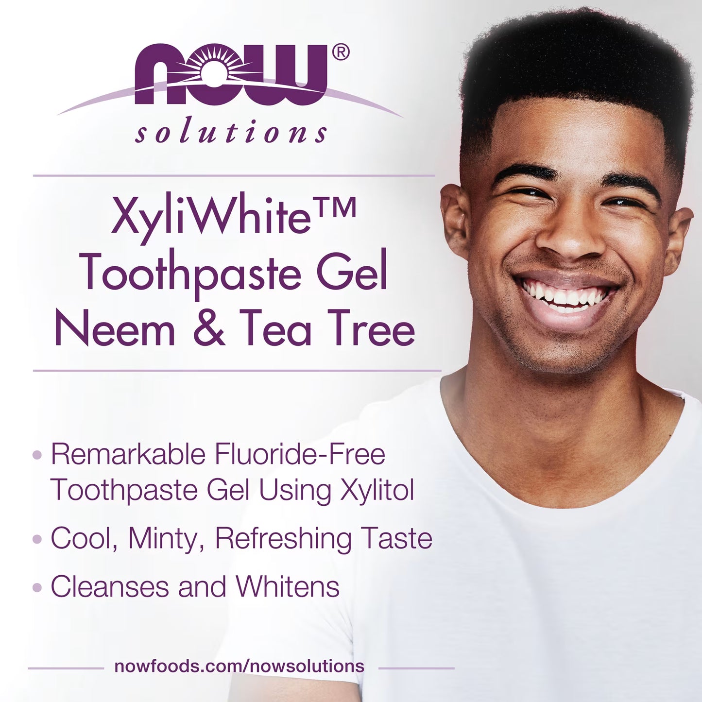 NOW Solutions Xyliwhite Neem & Tea Tree Toothpaste Gel with mint flavour 181G