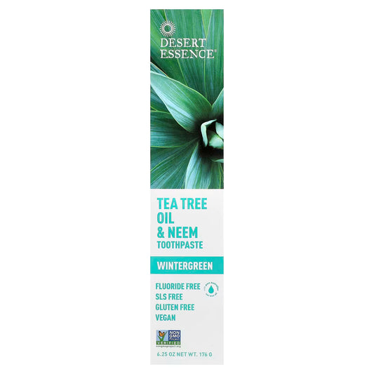 DESERT ESSENCE TEA TREE OIL & NEEM TOOTHPASTE - WINTERGREEN 176 G