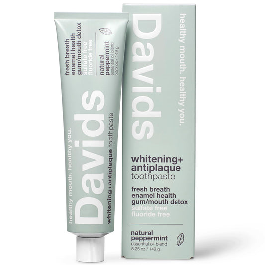 Davids Premium Toothpaste Whitening Antiplaque / Natural Peppermint 149G