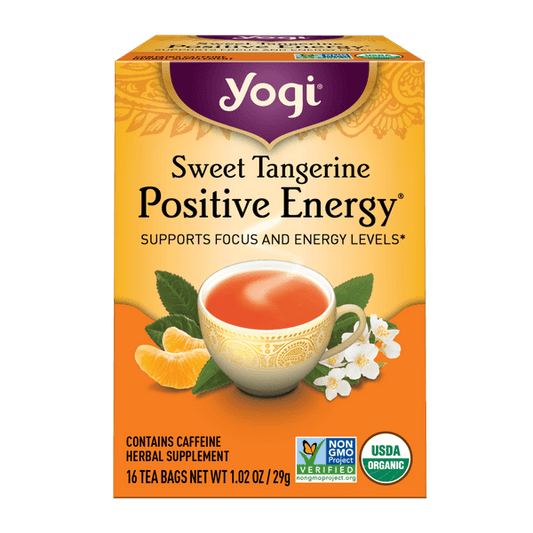Yogi Tea  Positive Energy Sweet Tangerine Supports Focus and Energy Levels 16 tea bags