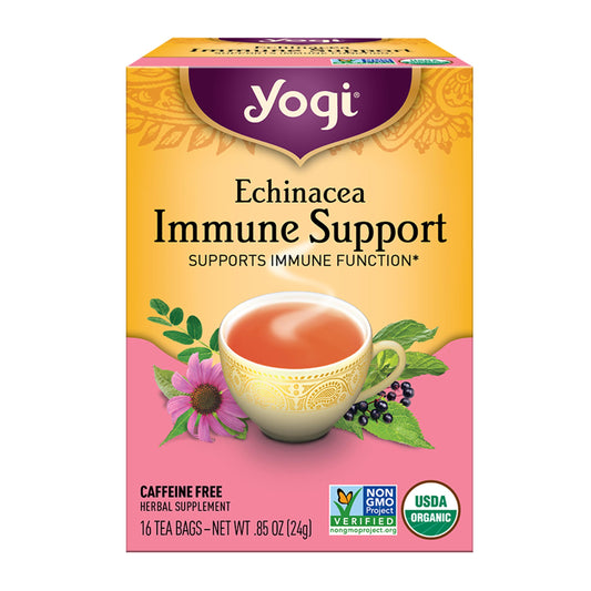Yogi Tea Immune Support Echinacea Supports Immune Function 16 tea bags