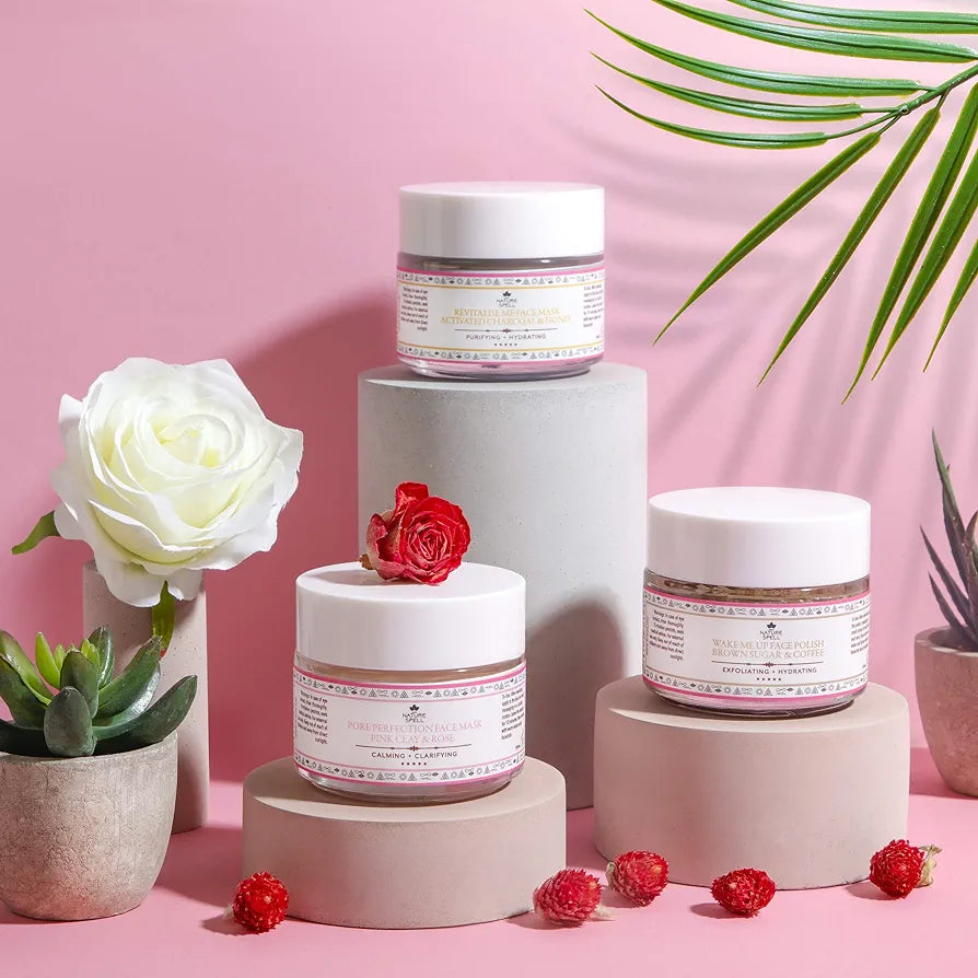Nature Spell Pore Perfection Face Mask Pink Clay & Rose 100ML