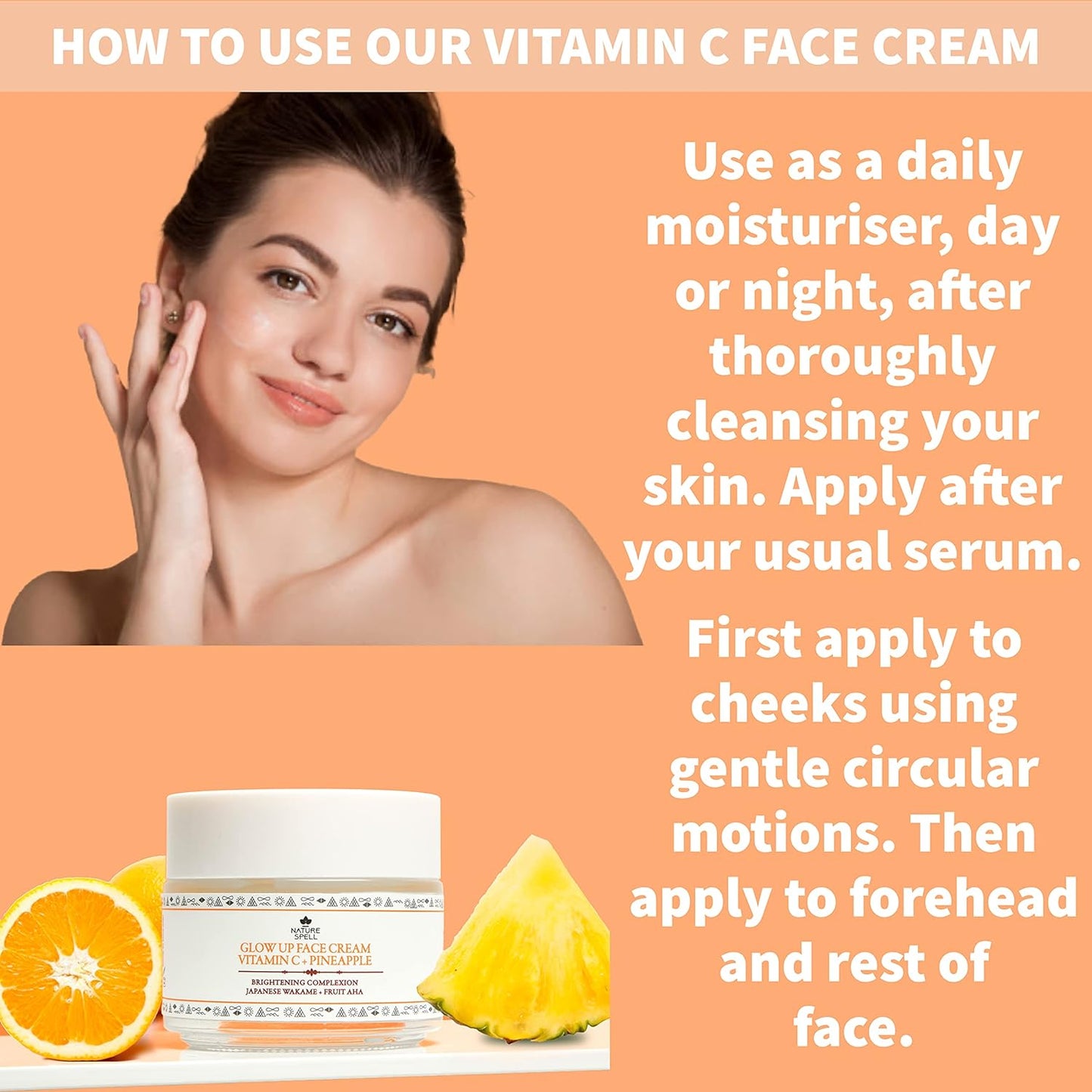 Nature Spell Glow Up Face Cream Vitamin C & Pineapple 100ML