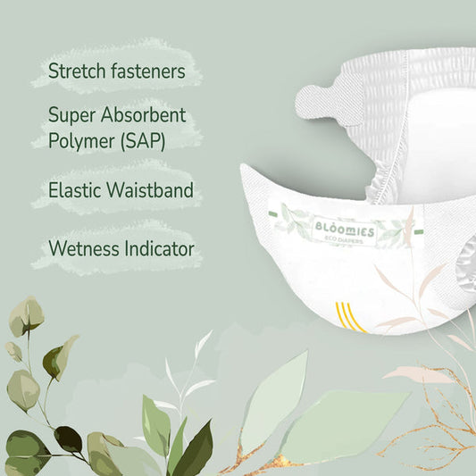 Bloomies Bamboo Baby Diapers for Newborns (28PCS)