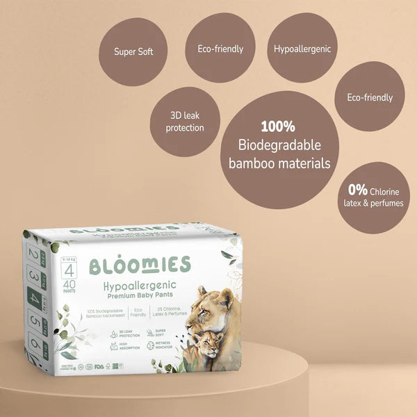 Bloomies Bamboo Baby Pants - Size 4 (9-14kg)