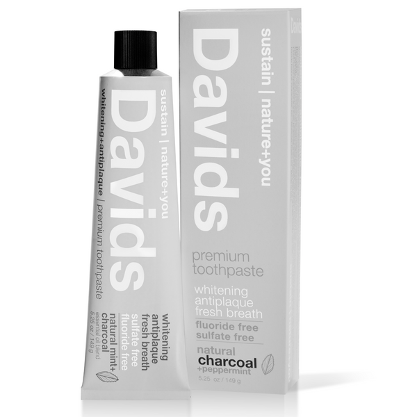 Davids Premium Whitening + Anti-plaque Toothpaste / Natural Mint + Charcoal 149g