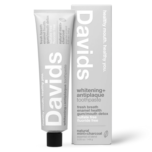Davids Premium Whitening + Anti-plaque Toothpaste / Natural Mint + Charcoal 149g