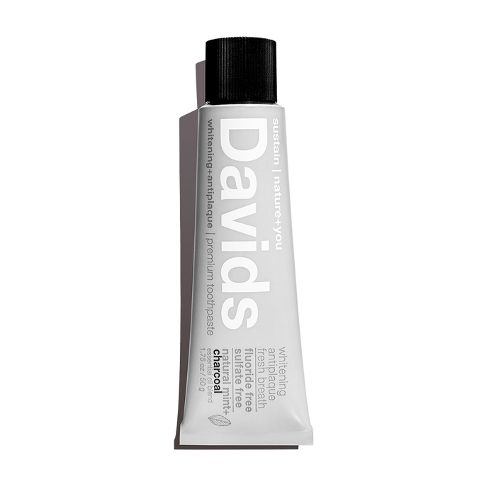 Davids Premium Toothpaste Whitening Antiplaque fresh breath / Natural Mint + Charcoal 50g
