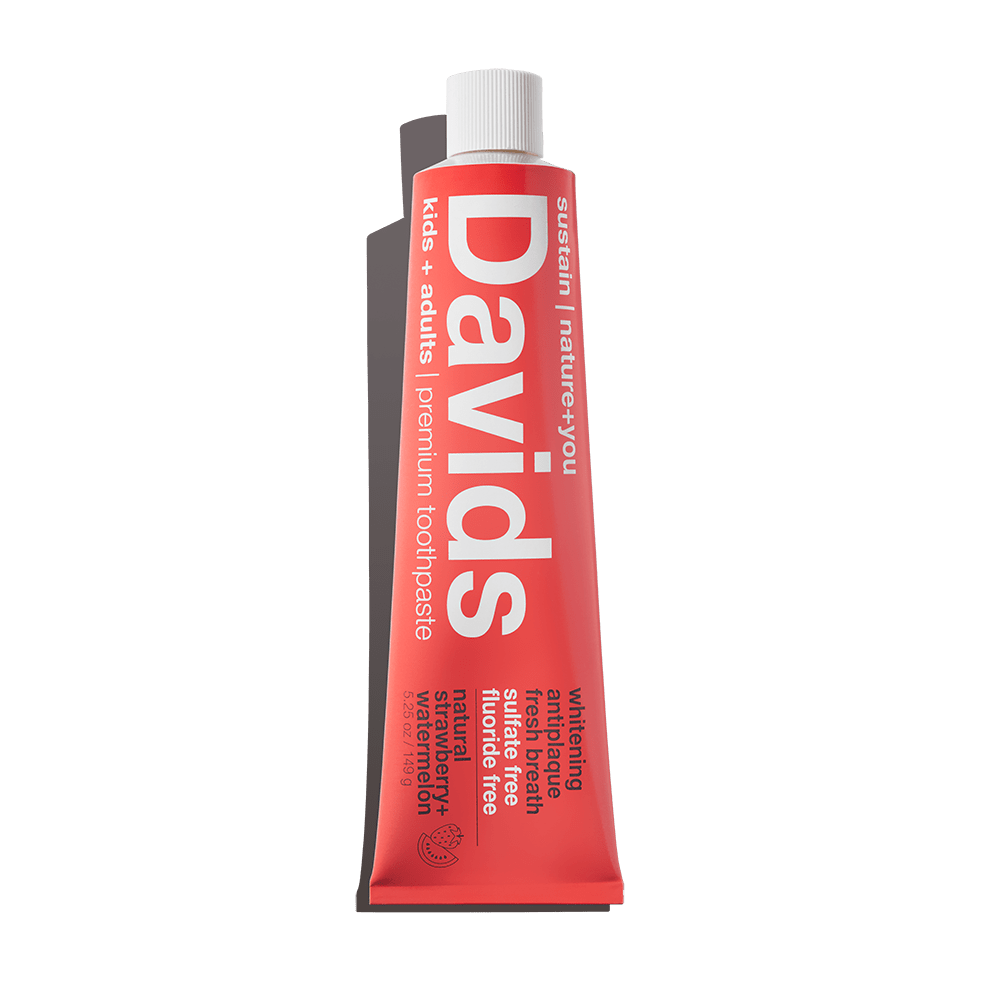 Davids Premium Toothpaste Whitening Antiplaque / Natural Strawberry + Watermelon 149G