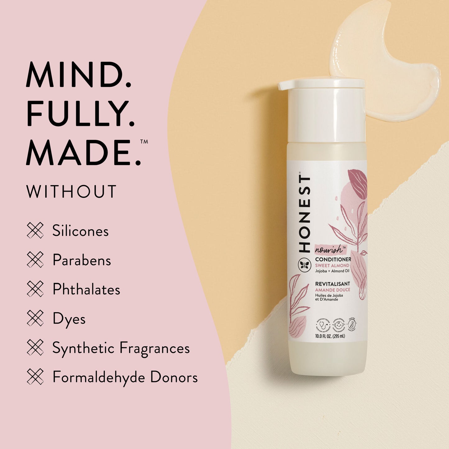 Honest Nourish Conditioner Sweet Almond Jojoba + Almond Oil 295 ML