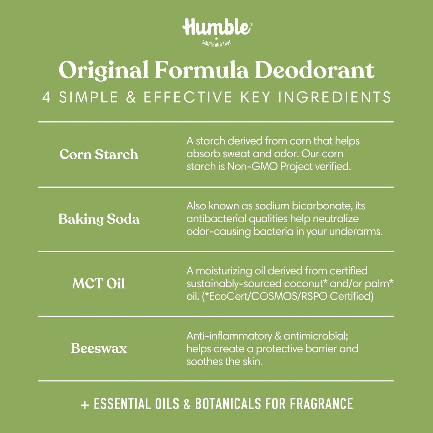 Humble Lemongrass & Sage Aluminum Free Deodorant 70g