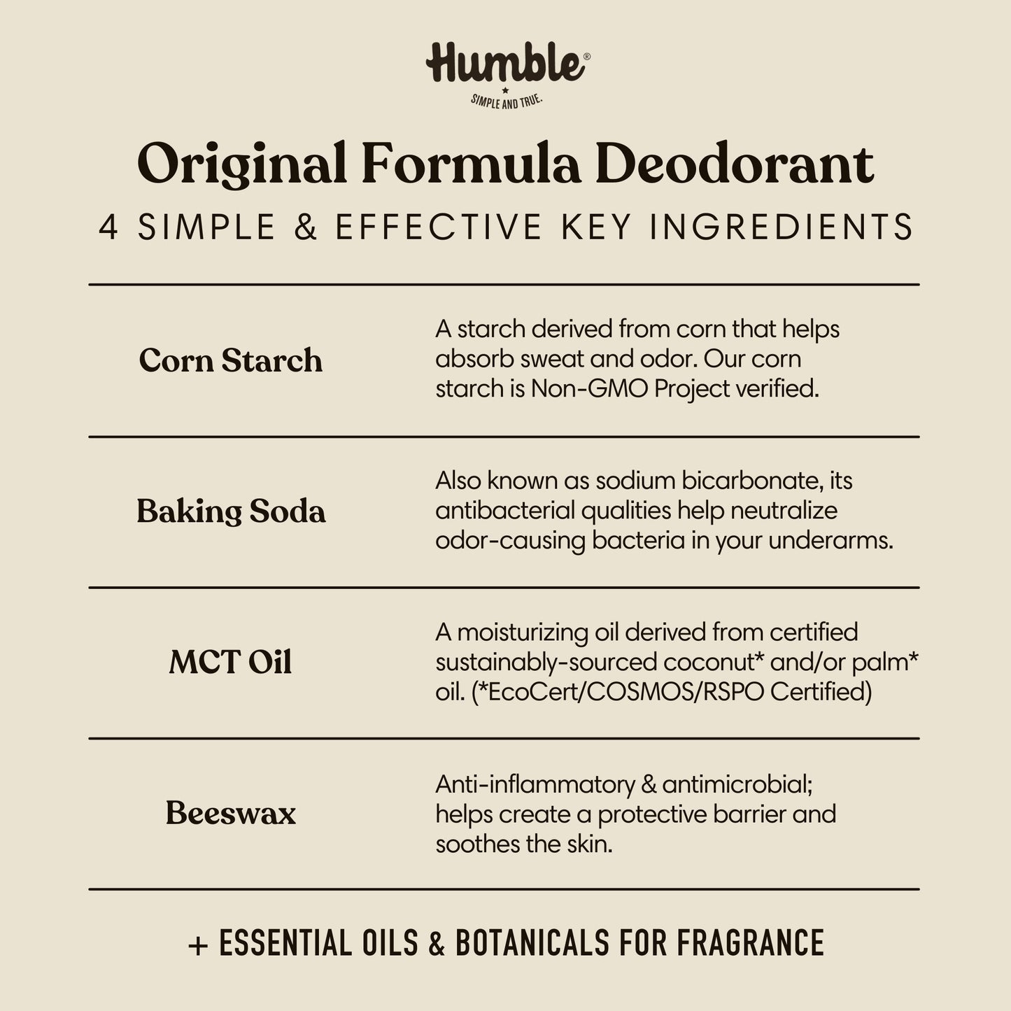 Humble Palo Santo & Frankincense Aluminum Free Deodorant 70 g