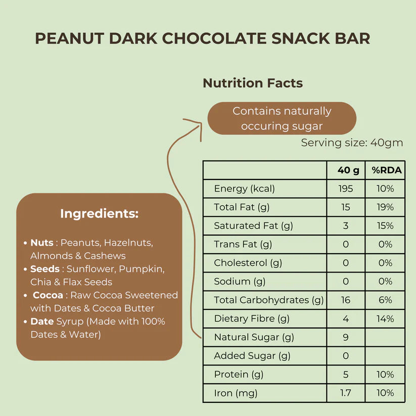 Nothing Silly Peanut Dark Chocolate 40g