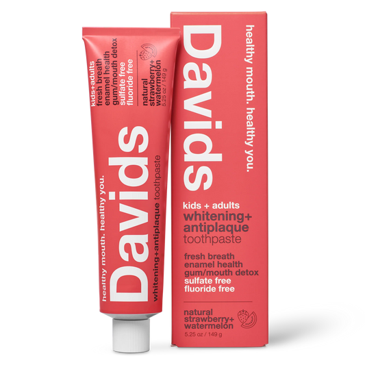 Davids Premium Toothpaste Whitening Antiplaque / Natural Strawberry + Watermelon 149G