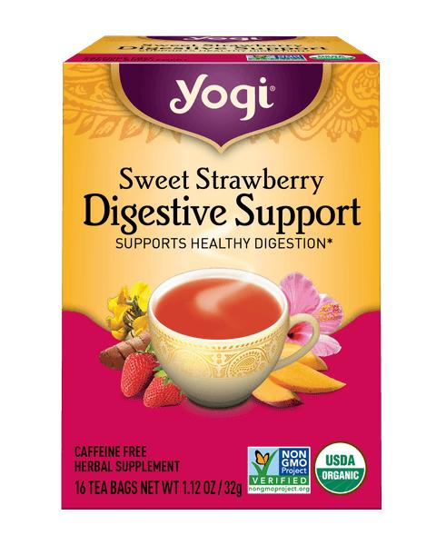 Yogi Tea  Digestive Support Sweet Strawberry Supports Healthy Digestion 16 tea bags