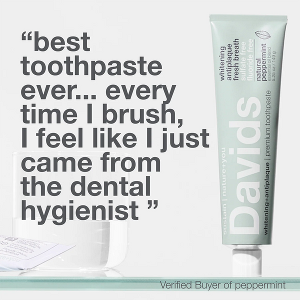 Davids Premium Toothpaste Whitening Antiplaque / Natural Peppermint 149G