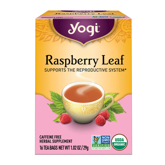 Yogi Tea Raspberry Leaf Supports The Reproductive system 16 Tea bags
