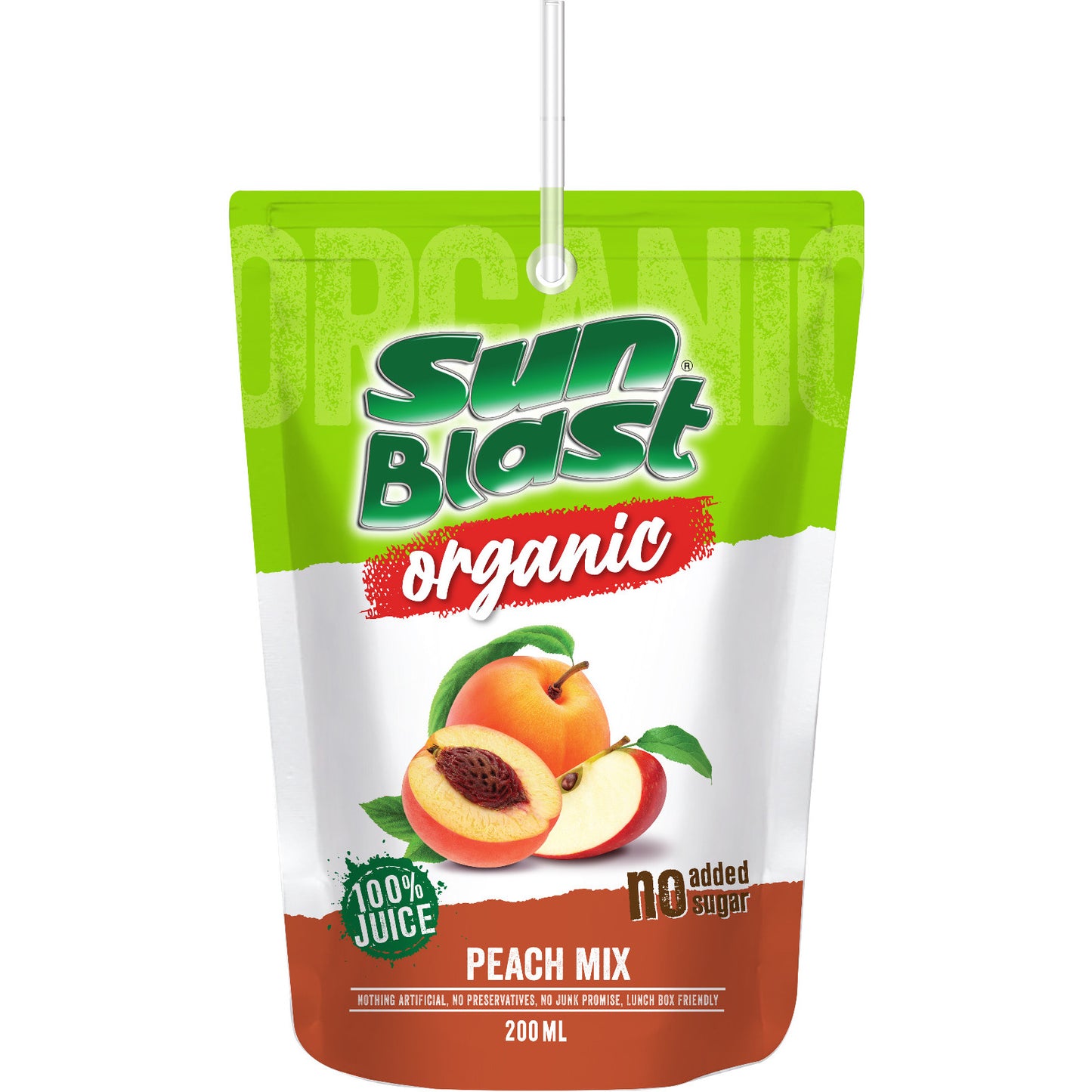 Sun Blast Organic Peach Mix 200ml