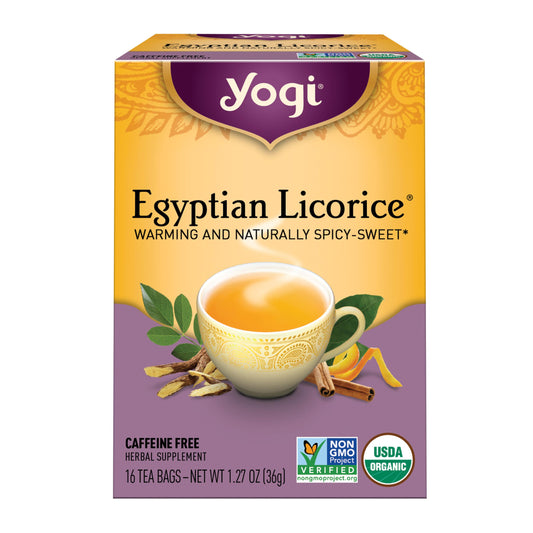 Yogi Tea Egyptian Licorice Warming and Naturally Spicy-Sweet 16 Tea bags