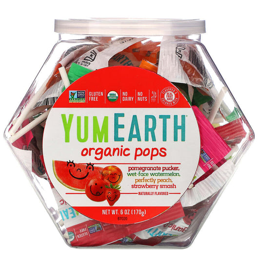 Yumearth Organic Pops - No Artificial Flavors or Dyes - Variety Pack 170G