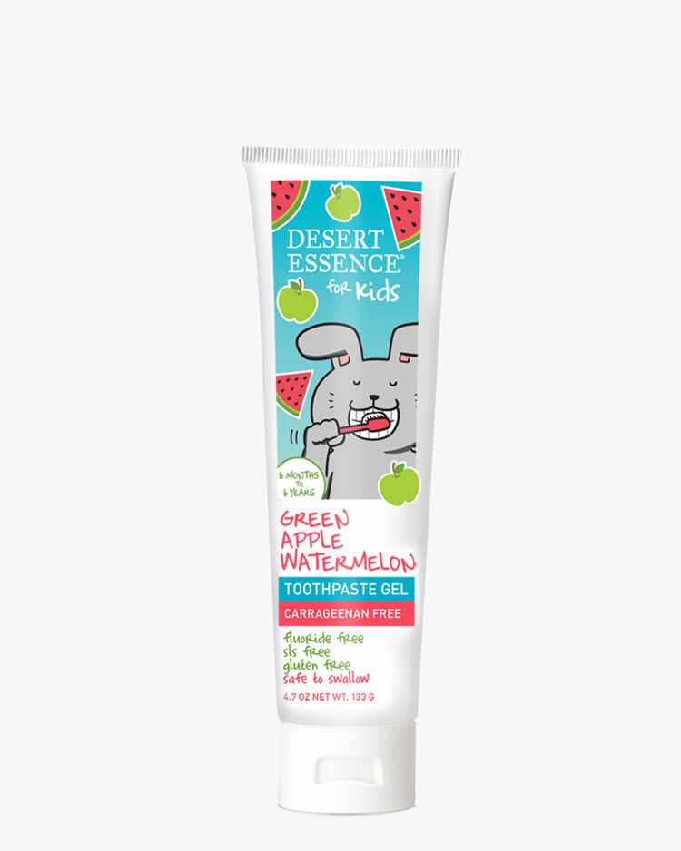 DESERT ESSENCE GREEN APPLE WATERMELON KIDS TOOTHPASTE GEL 133G