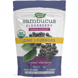 Nature's Way, Sambucus Elderberry, Zinc Lozenges, Original Elderberry, 24 Lozenges