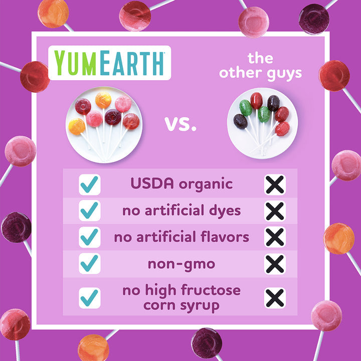 Yumearth Organic Pops No Artificial Dyes - Vitamin C - 14 pops 87g