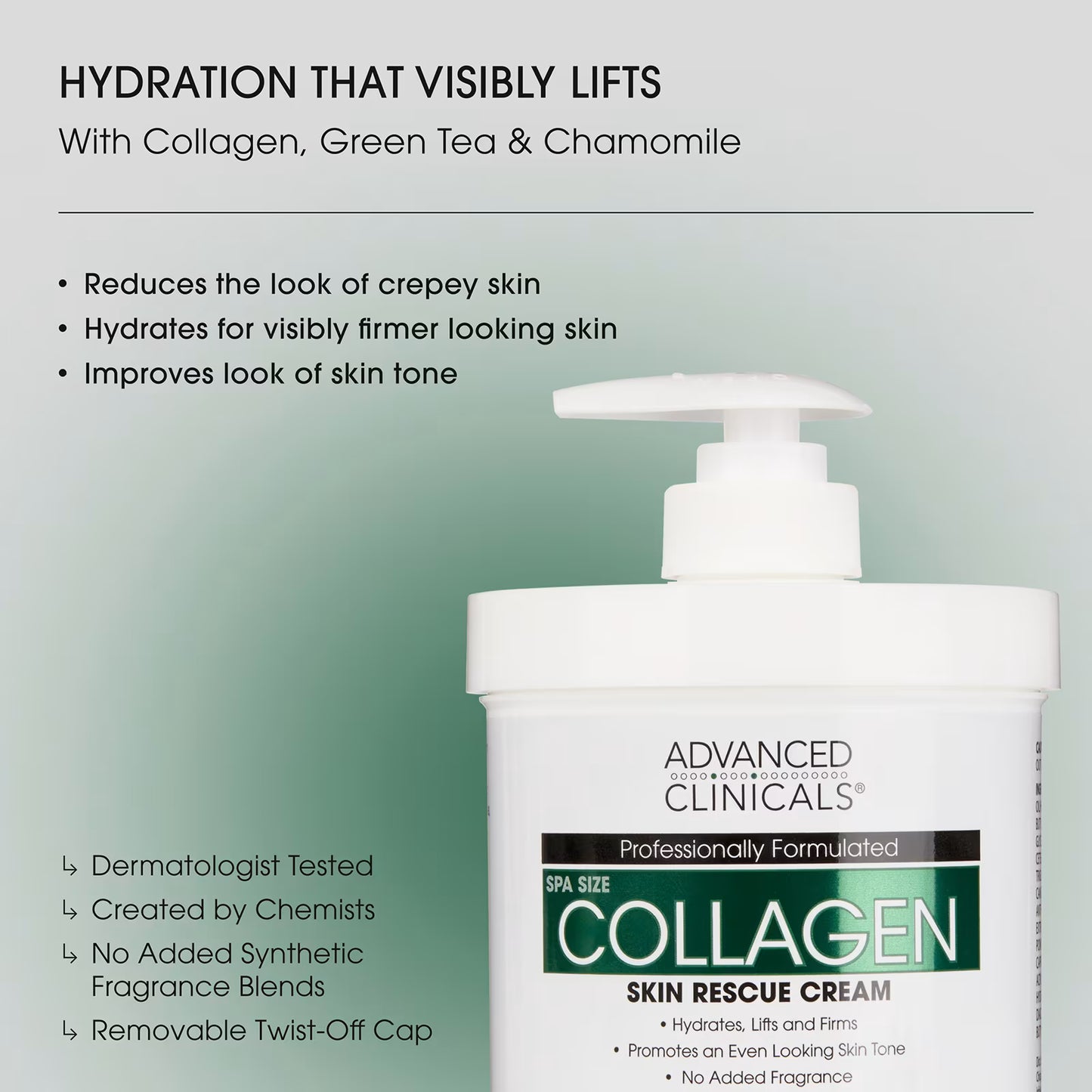 Advanced Clinicals Collagen Skin Rescue Lotion 454g