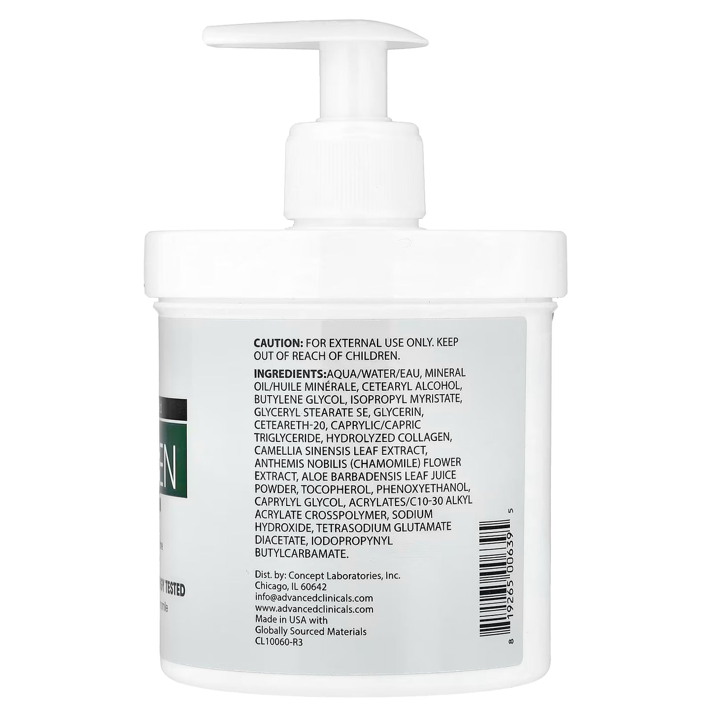 Advanced Clinicals Collagen Skin Rescue Lotion 454g