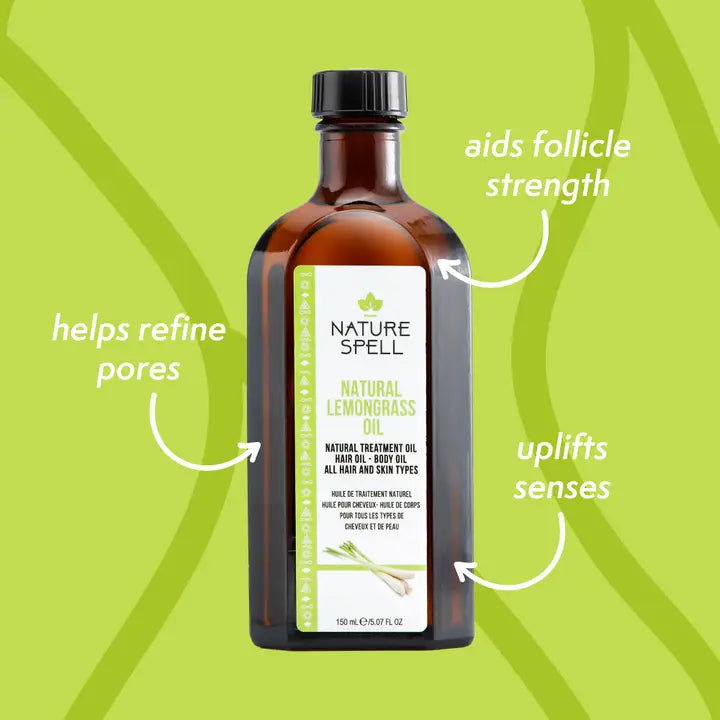 Nature Spell Natural Lemongrass Oil For Hair & Body 150ML