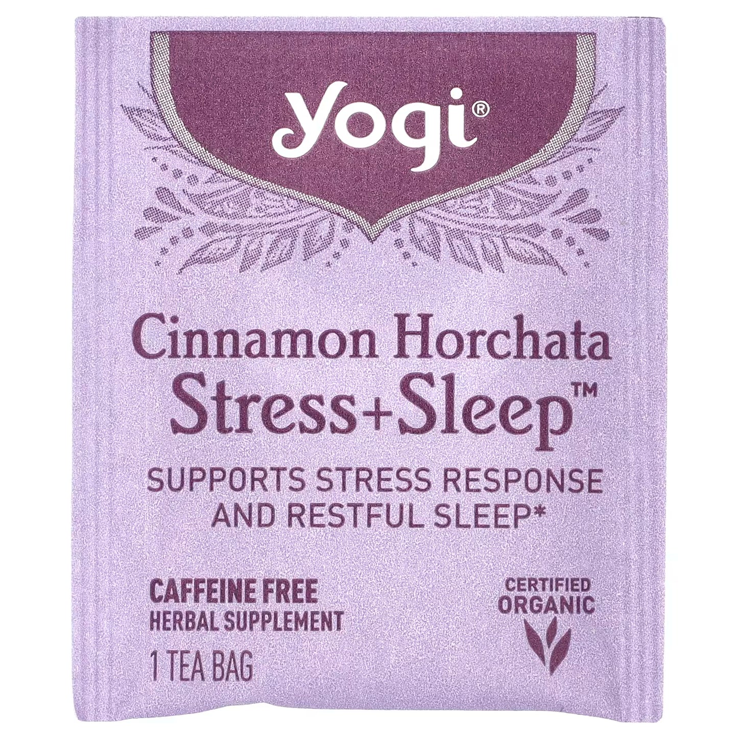 Yogi Tea Stress + Sleep Cinnamon Horchata Supports Stress Response and Restful Sleep 16 tea bags
