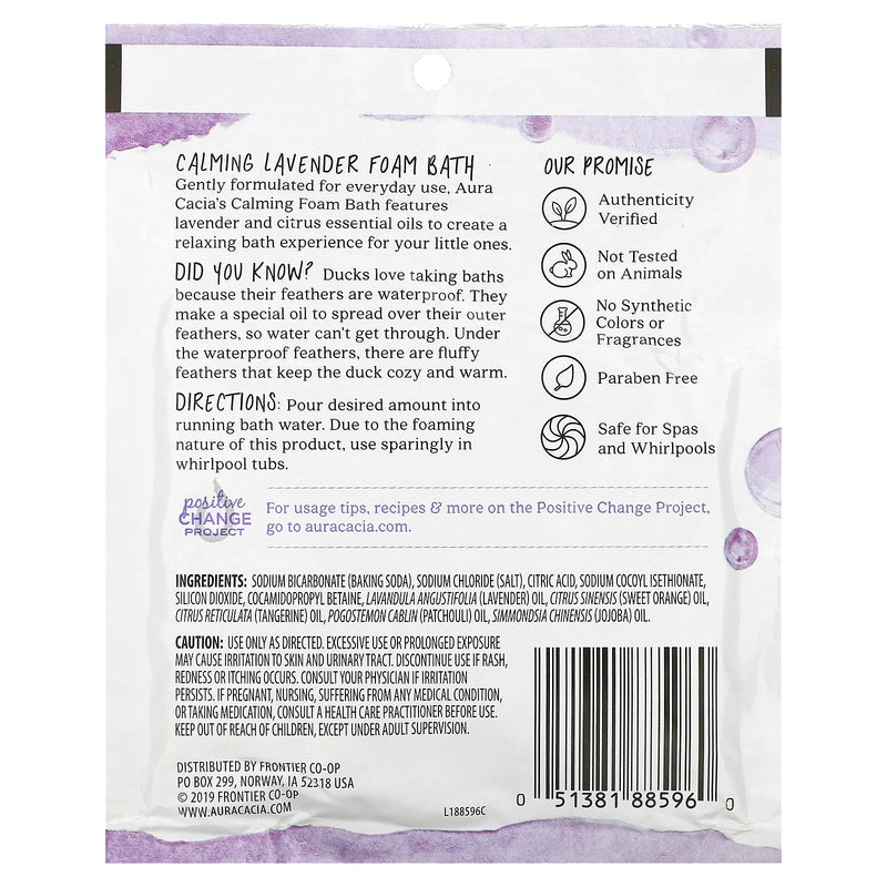 AURA CACIA, Foam Bath, Calming Lavender 70.9G