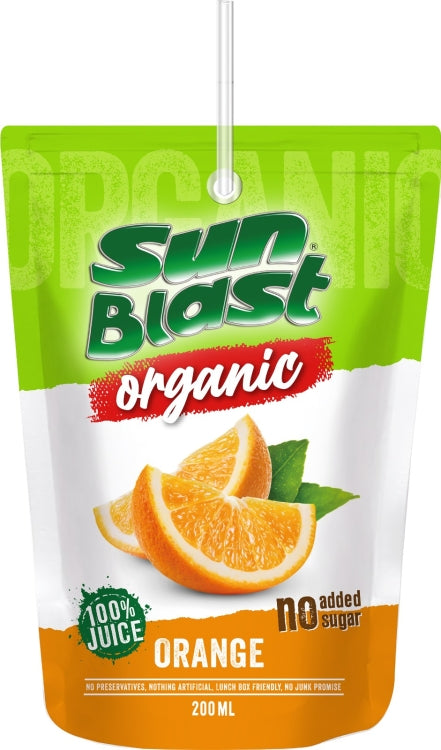 Sun Blast Organic Orange Juice 200ml
