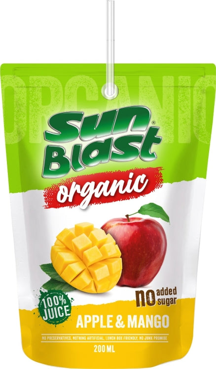 Sun Blast Organic Apple & Mango Juice 200ml