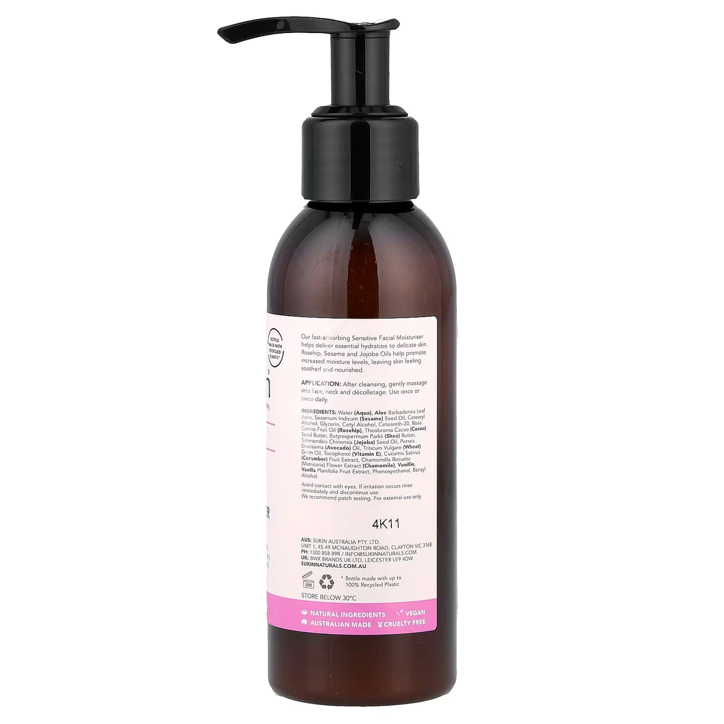 Sukin Sensitive Facial Moisturiser 125ML