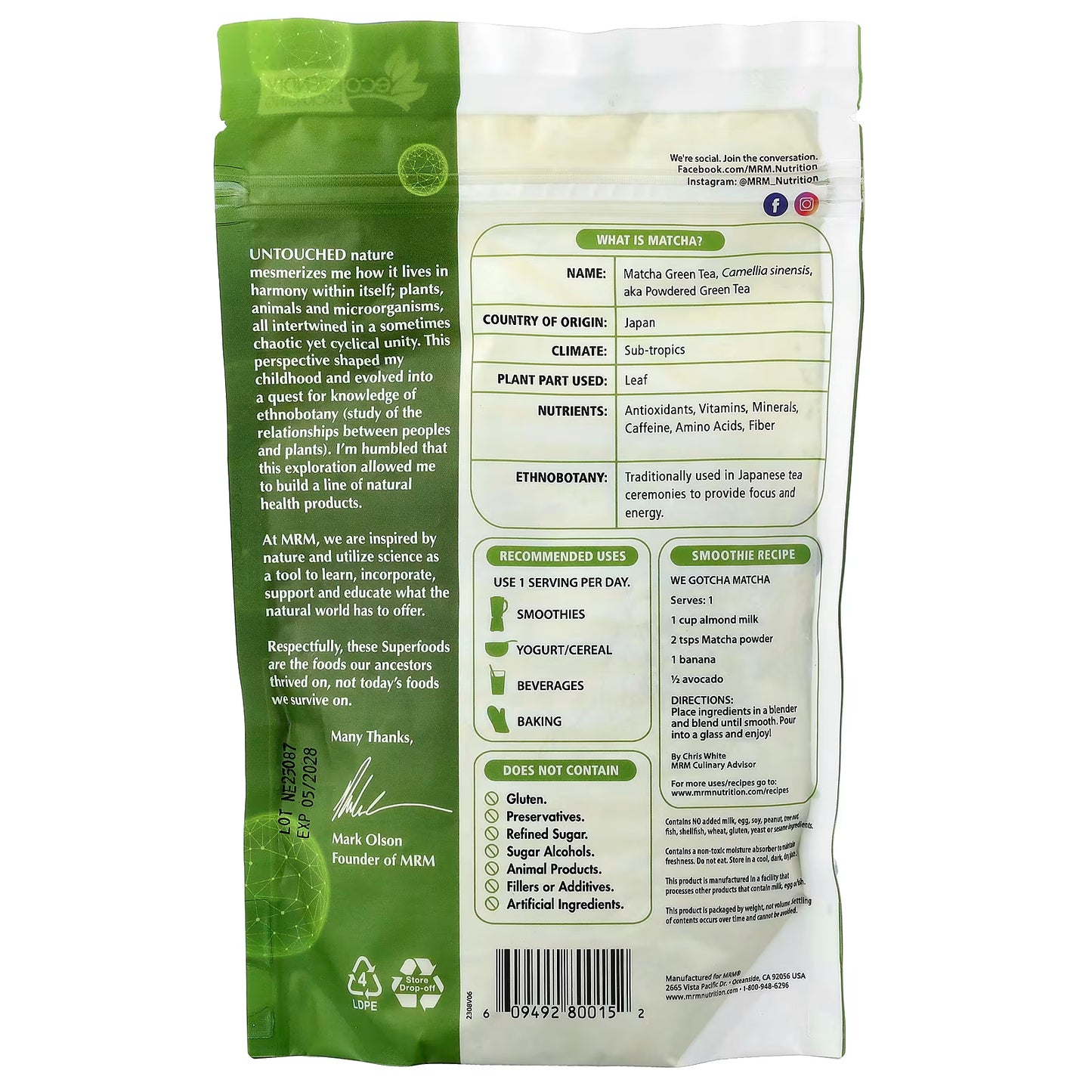 Superfoods Matcha Green Tea Powder 170G