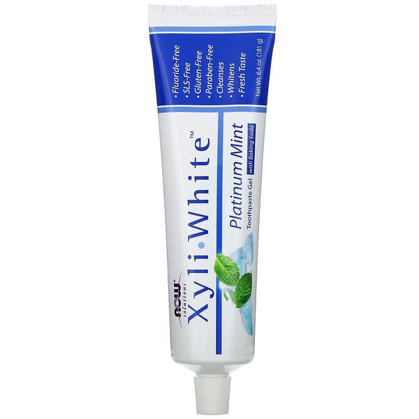 NOW Solutions Xyliwhite Platinum Mint Toothpaste Gel with Baking Soda 181G