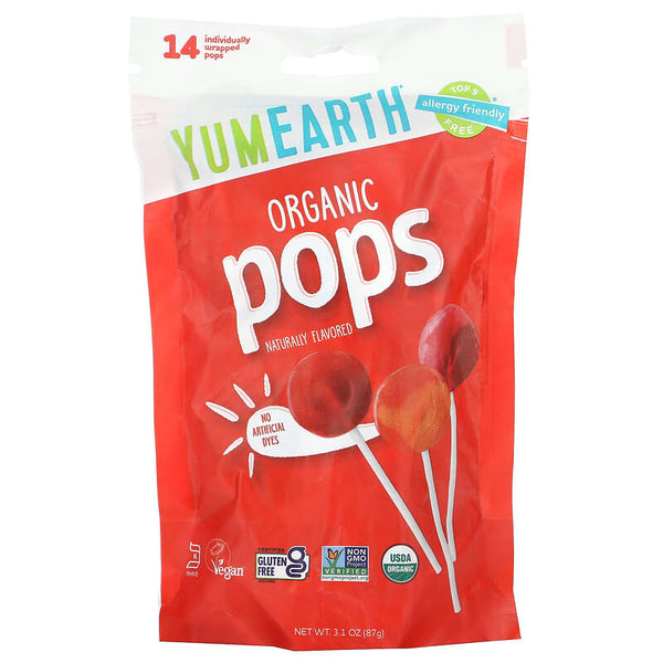 Yumearth Organic pops No Artificial - Mixed Flavours 14 pops