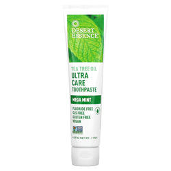 DESERT ESSENCE TEA TREE OIL ULTRA CARE TOOTHPASTE MEGA MINT 176 G