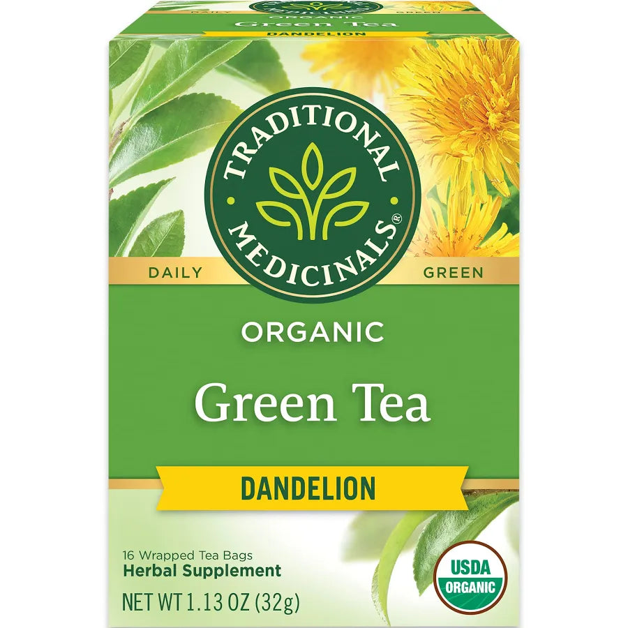 Traditional Medicinals Organic Green Tea Dandelion 32G