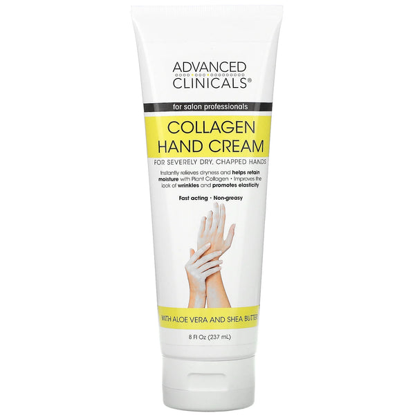 Advanced Clinicals Collagen Hand Cream 8 fl oz (237 ml)