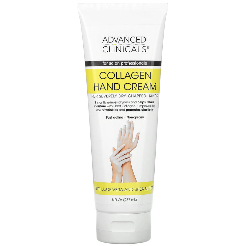 Advanced Clinicals Collagen Hand Cream 8 fl oz (237 ml)