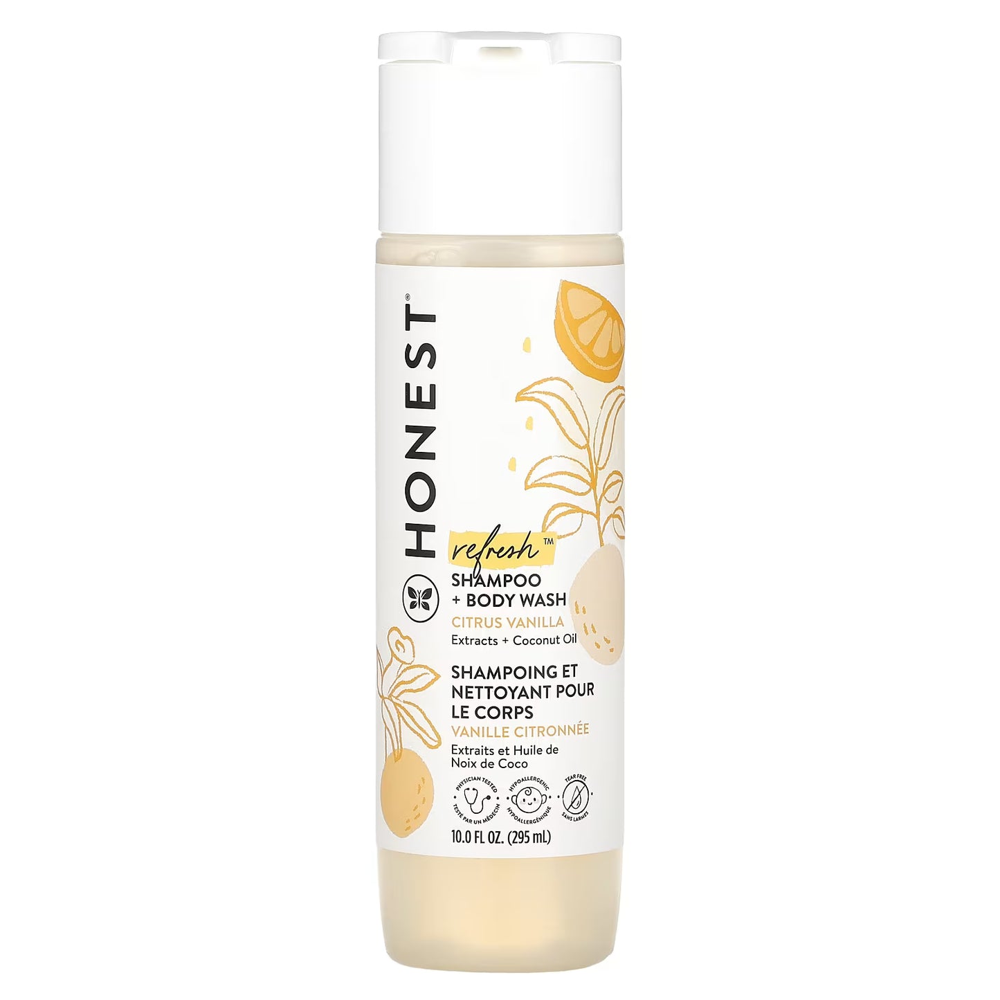 Honest Refresh Shampoo & Body Wash Citrus Vanilla Extracts + Coconut Oil  295 ML