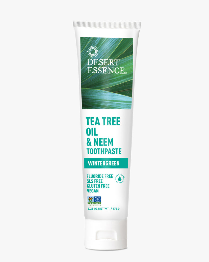DESERT ESSENCE TEA TREE OIL & NEEM TOOTHPASTE - WINTERGREEN 176 G