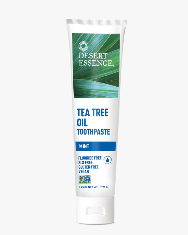 DESERT ESSENCE TEA TREE OIL MINT Fluoride-free Toothpaste 176G