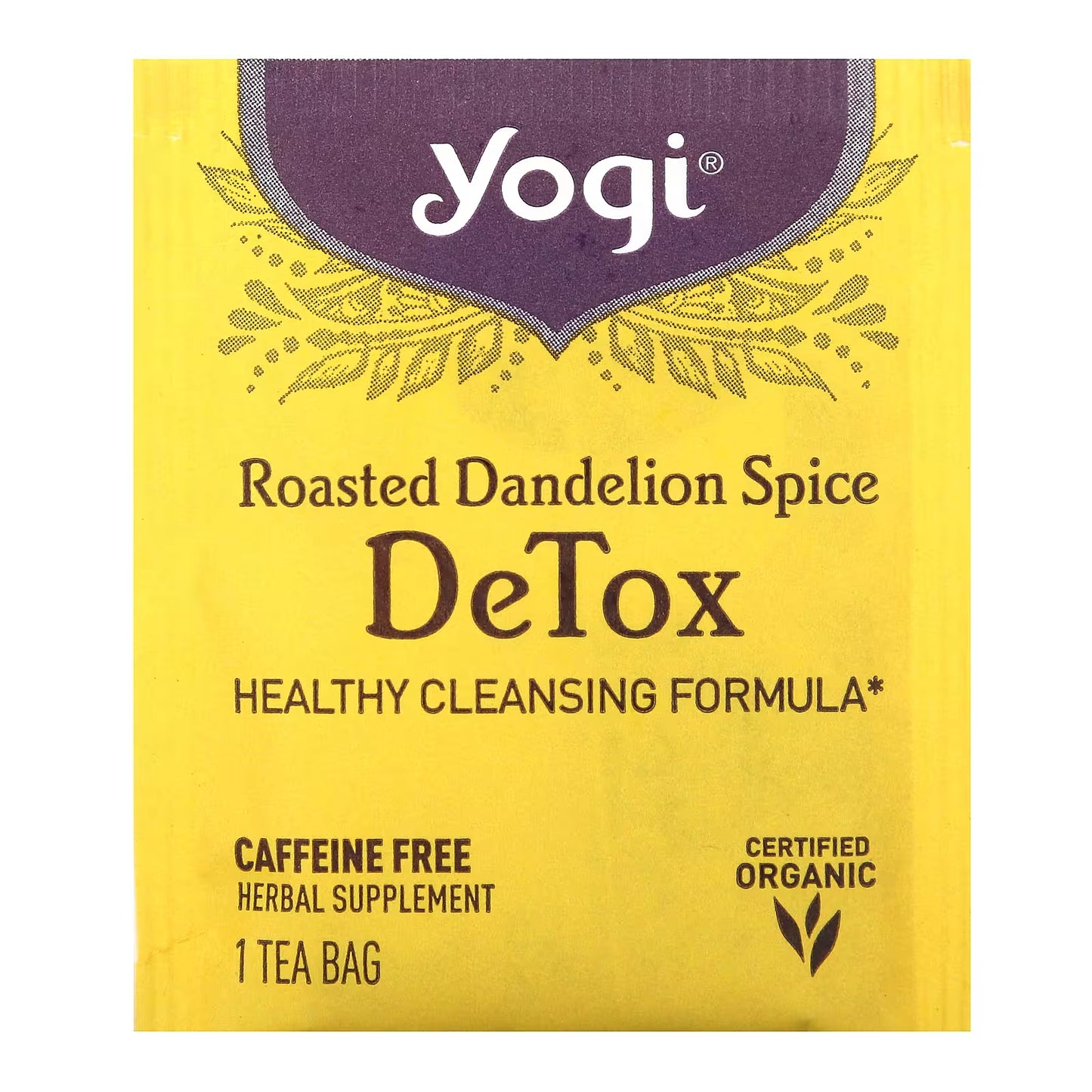 Yogi Tea Roasted Dandelion Spice Detox Healthy Cleansing Formula 16 Tea bags
